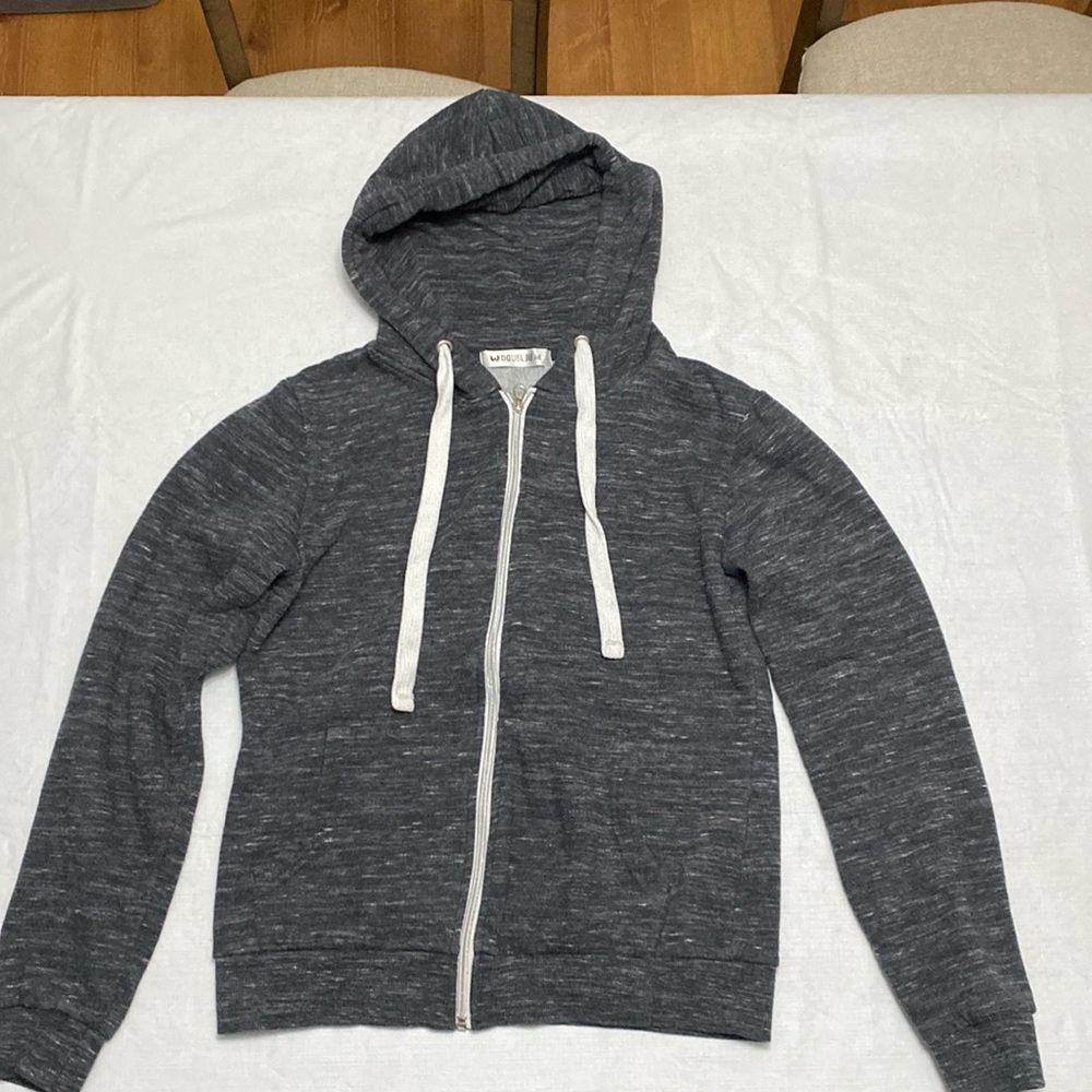 Dark grey zip up jacket in good condition size medium